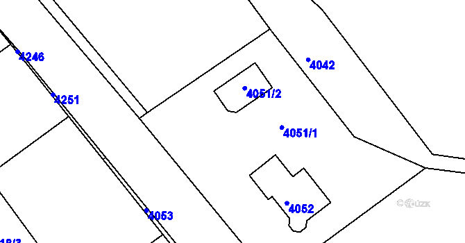 Parcela st. 4051 v KÚ Tasov, Katastrální mapa