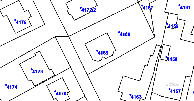 Parcela st. 4169 v KÚ Tasov, Katastrální mapa