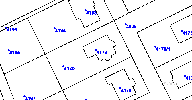 Parcela st. 4179 v KÚ Tasov, Katastrální mapa