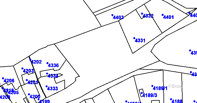 Parcela st. 4192 v KÚ Tasov, Katastrální mapa