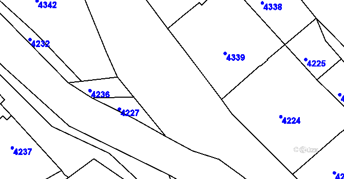 Parcela st. 4219 v KÚ Tasov, Katastrální mapa