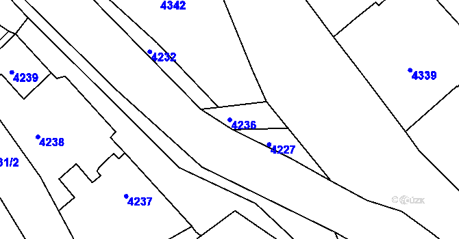 Parcela st. 4236 v KÚ Tasov, Katastrální mapa