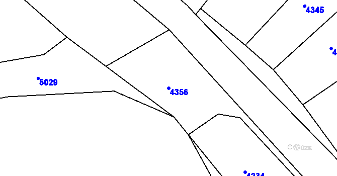 Parcela st. 4356 v KÚ Tasov, Katastrální mapa