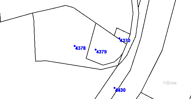 Parcela st. 4379 v KÚ Tasov, Katastrální mapa