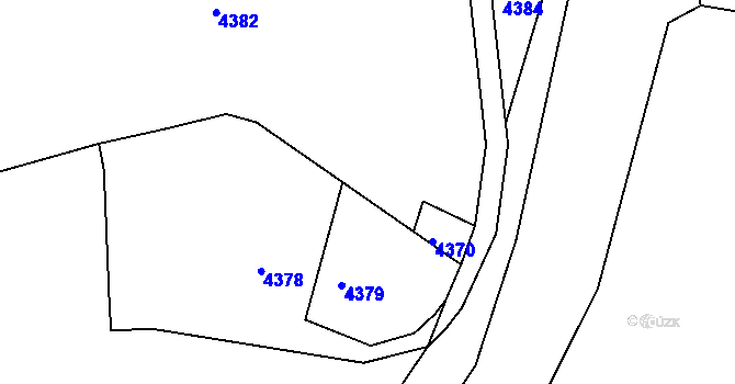 Parcela st. 4380 v KÚ Tasov, Katastrální mapa