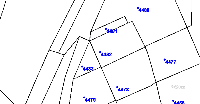 Parcela st. 4482 v KÚ Tasov, Katastrální mapa
