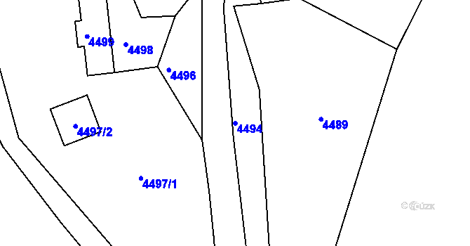 Parcela st. 4494 v KÚ Tasov, Katastrální mapa