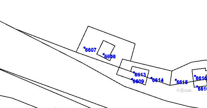 Parcela st. 6608 v KÚ Tasov, Katastrální mapa