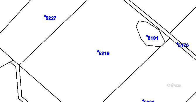 Parcela st. 5219 v KÚ Tasov, Katastrální mapa