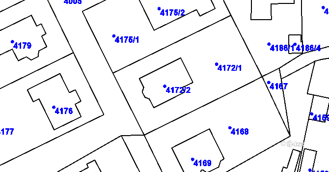 Parcela st. 4172/2 v KÚ Tasov, Katastrální mapa