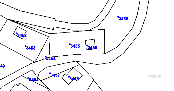 Parcela st. 3456 v KÚ Tasovice nad Dyjí, Katastrální mapa
