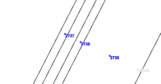 Parcela st. 2736 v KÚ Tasovice nad Dyjí, Katastrální mapa