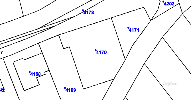 Parcela st. 4170 v KÚ Tasovice nad Dyjí, Katastrální mapa
