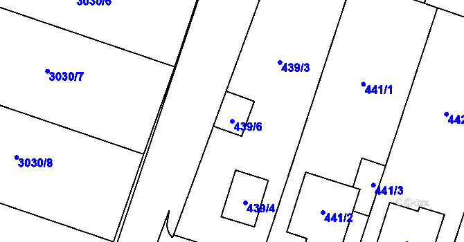 Parcela st. 439/6 v KÚ Tasovice nad Dyjí, Katastrální mapa