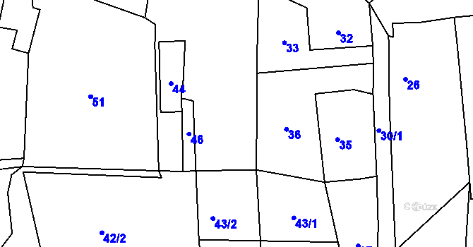 Parcela st. 47 v KÚ Tašov, Katastrální mapa