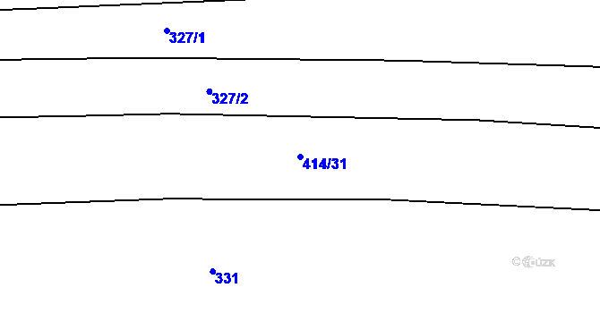 Parcela st. 414/31 v KÚ Tatce, Katastrální mapa