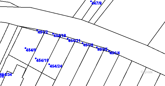 Parcela st. 491/6 v KÚ Tatce, Katastrální mapa