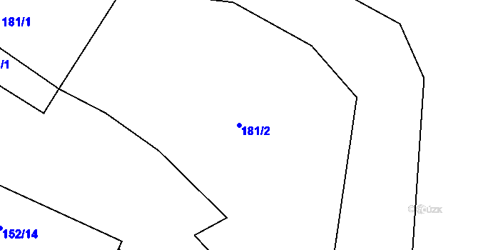 Parcela st. 181/2 v KÚ Tavíkovice, Katastrální mapa