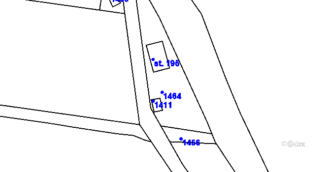 Parcela st. 648/36 v KÚ Tavíkovice, Katastrální mapa