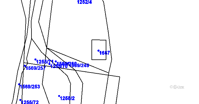 Parcela st. 131 v KÚ Tehov, Katastrální mapa