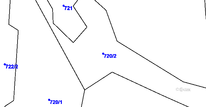 Parcela st. 720/2 v KÚ Tehovec, Katastrální mapa