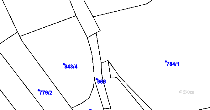 Parcela st. 782 v KÚ Tehovec, Katastrální mapa