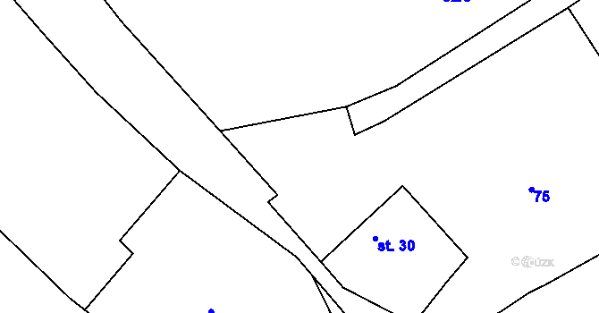 Parcela st. 78 v KÚ Těchanov, Katastrální mapa