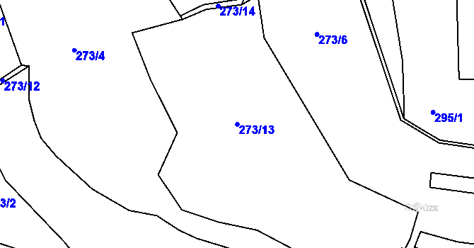 Parcela st. 273/13 v KÚ Jezerce, Katastrální mapa