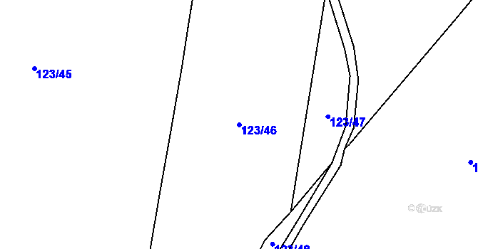 Parcela st. 123/46 v KÚ Víchov, Katastrální mapa