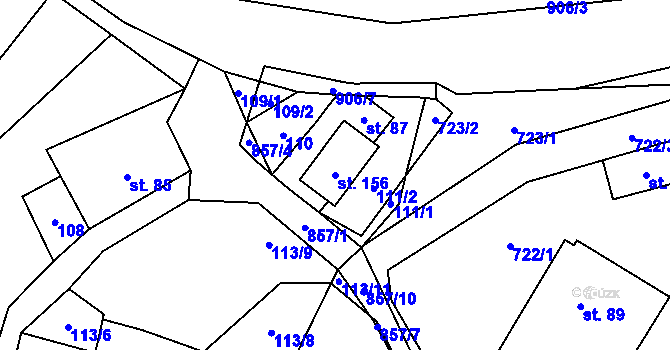 Parcela st. 156 v KÚ Celné, Katastrální mapa