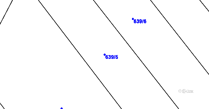 Parcela st. 639/5 v KÚ Těchov, Katastrální mapa