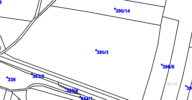 Parcela st. 395/1 v KÚ Telce, Katastrální mapa