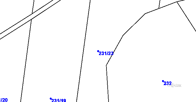 Parcela st. 231/23 v KÚ Telce, Katastrální mapa