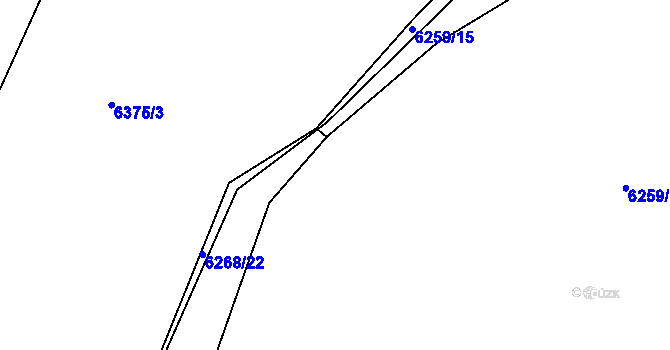 Parcela st. 6259/5 v KÚ Telč, Katastrální mapa