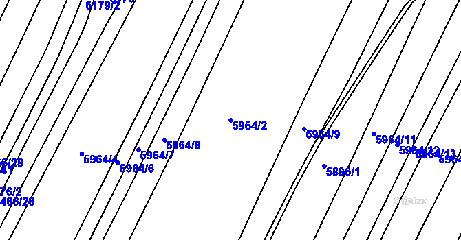 Parcela st. 5964/2 v KÚ Telč, Katastrální mapa