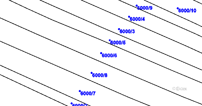 Parcela st. 6000/6 v KÚ Telč, Katastrální mapa