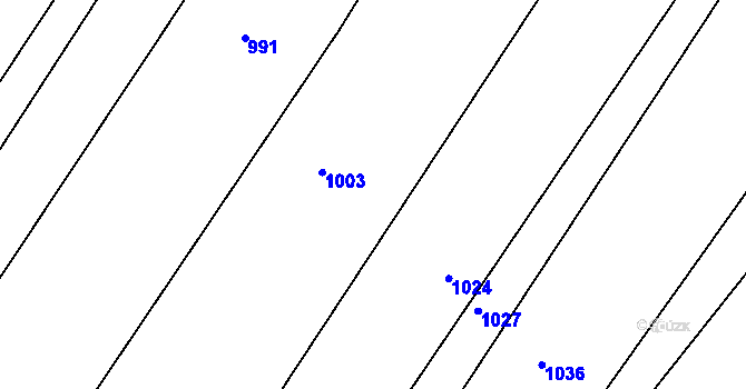 Parcela st. 1011 v KÚ Telč, Katastrální mapa