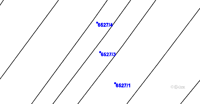 Parcela st. 6527/3 v KÚ Telč, Katastrální mapa