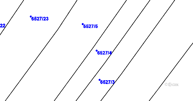 Parcela st. 6527/4 v KÚ Telč, Katastrální mapa