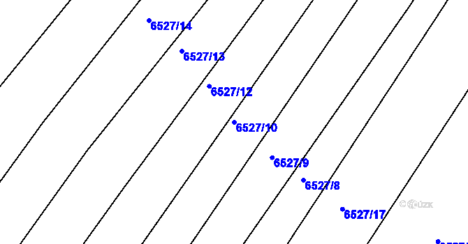Parcela st. 6527/10 v KÚ Telč, Katastrální mapa