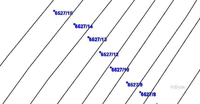 Parcela st. 6527/12 v KÚ Telč, Katastrální mapa