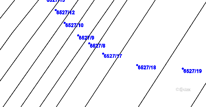 Parcela st. 6527/17 v KÚ Telč, Katastrální mapa