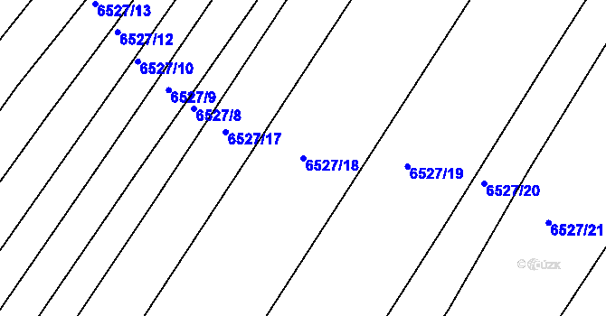 Parcela st. 6527/18 v KÚ Telč, Katastrální mapa