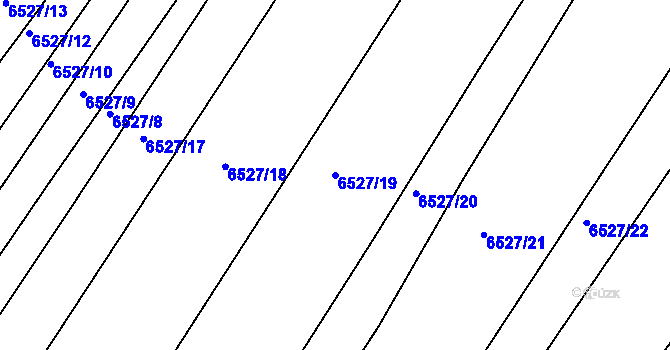 Parcela st. 6527/19 v KÚ Telč, Katastrální mapa