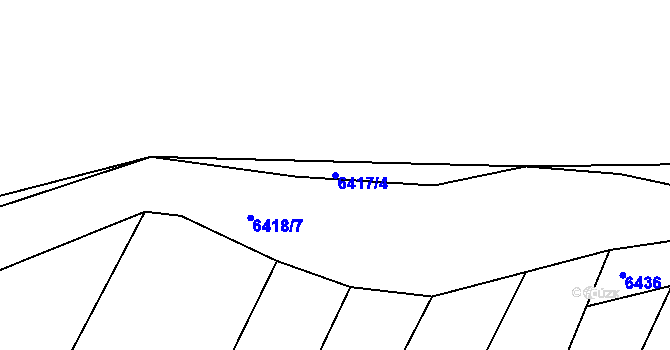 Parcela st. 6417/4 v KÚ Telč, Katastrální mapa
