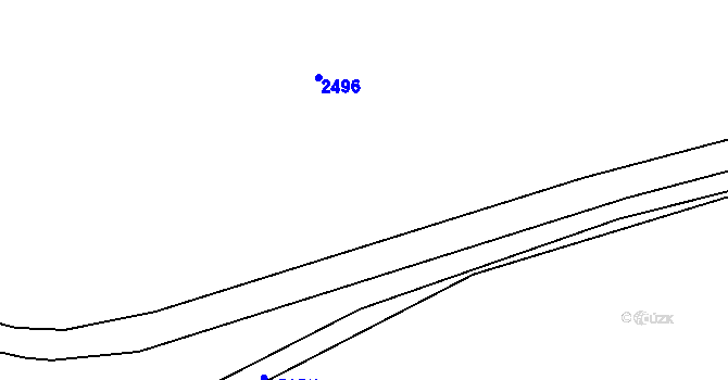 Parcela st. 2495 v KÚ Telč, Katastrální mapa