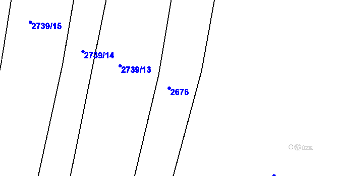 Parcela st. 2676 v KÚ Telč, Katastrální mapa
