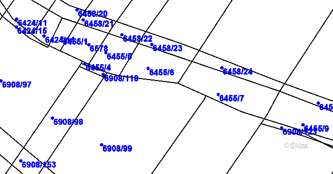Parcela st. 6908/119 v KÚ Telč, Katastrální mapa
