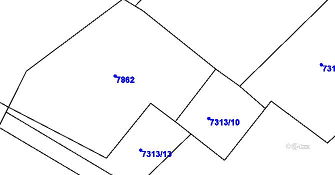 Parcela st. 1231 v KÚ Telč, Katastrální mapa