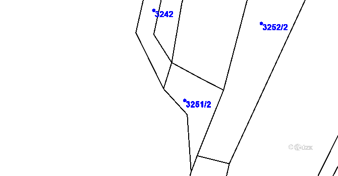 Parcela st. 3251/1 v KÚ Telč, Katastrální mapa